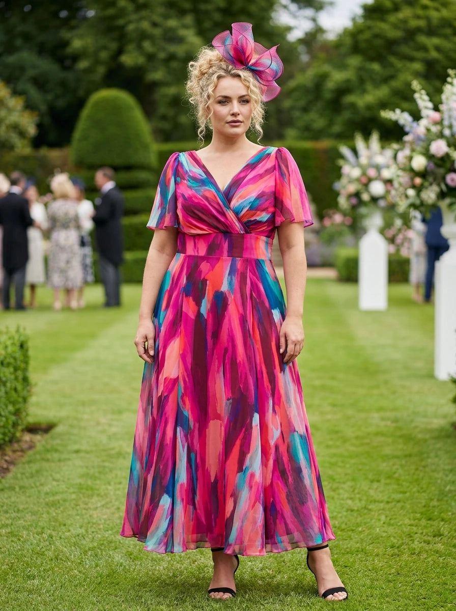 Petite Isabelle Winter Pink Print Float Sleeve Maxi Dress – Scarlett & Jo Petite Isabelle Winter Pink Print Float Sleeve Maxi Dress – Scarlett & Jo