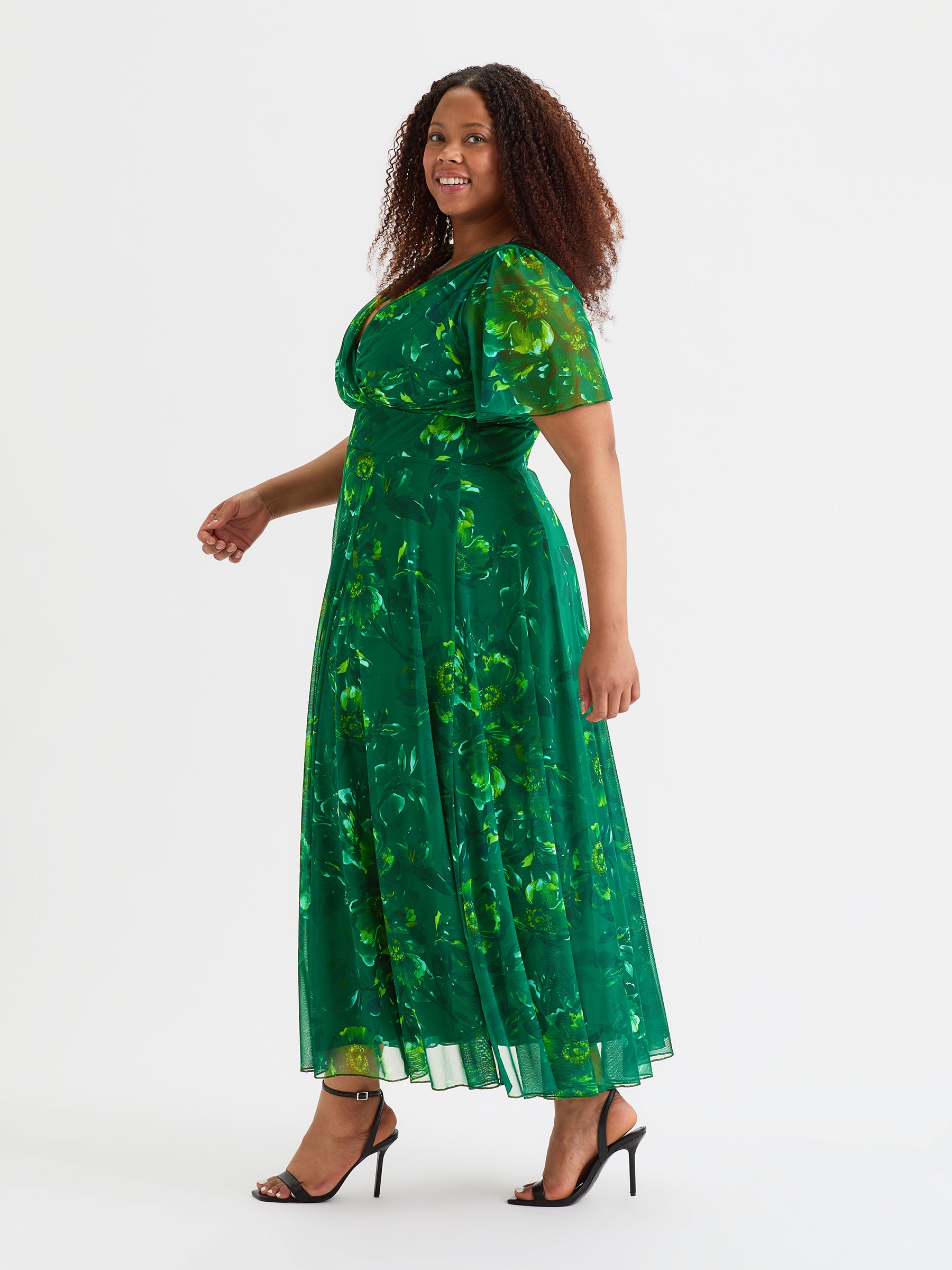 Isabelle Green Chartreuse Float Sleeve Maxi Dress Scarlett & Jo Isabelle Green Chartreuse Float Sleeve Maxi Dress Scarlett & Jo