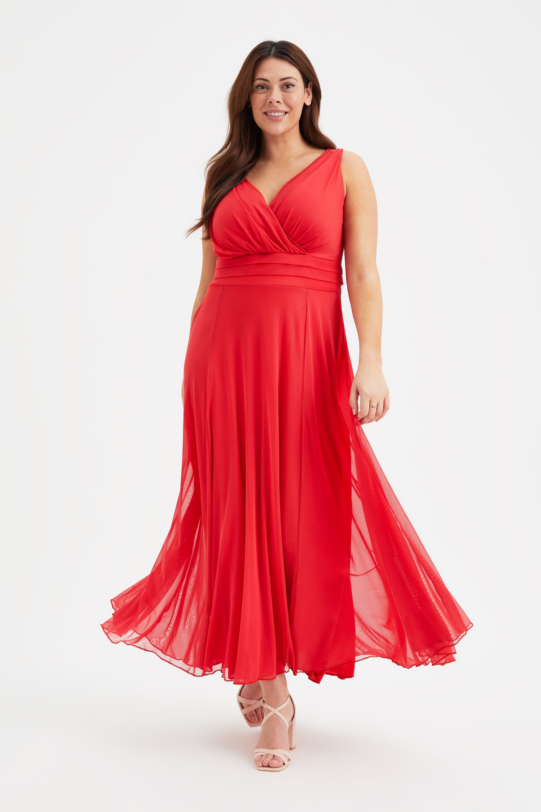 Plus Size Scarlett & Jo Nancy Marilyn Chiffon Maxi Dress
