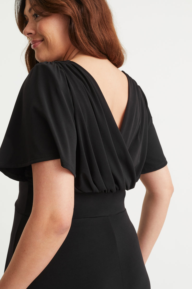 Black Wrap Lounge Jumpsuit Scarlett Jo black-wrap-lounge-jumpsuit-scarlett-jo