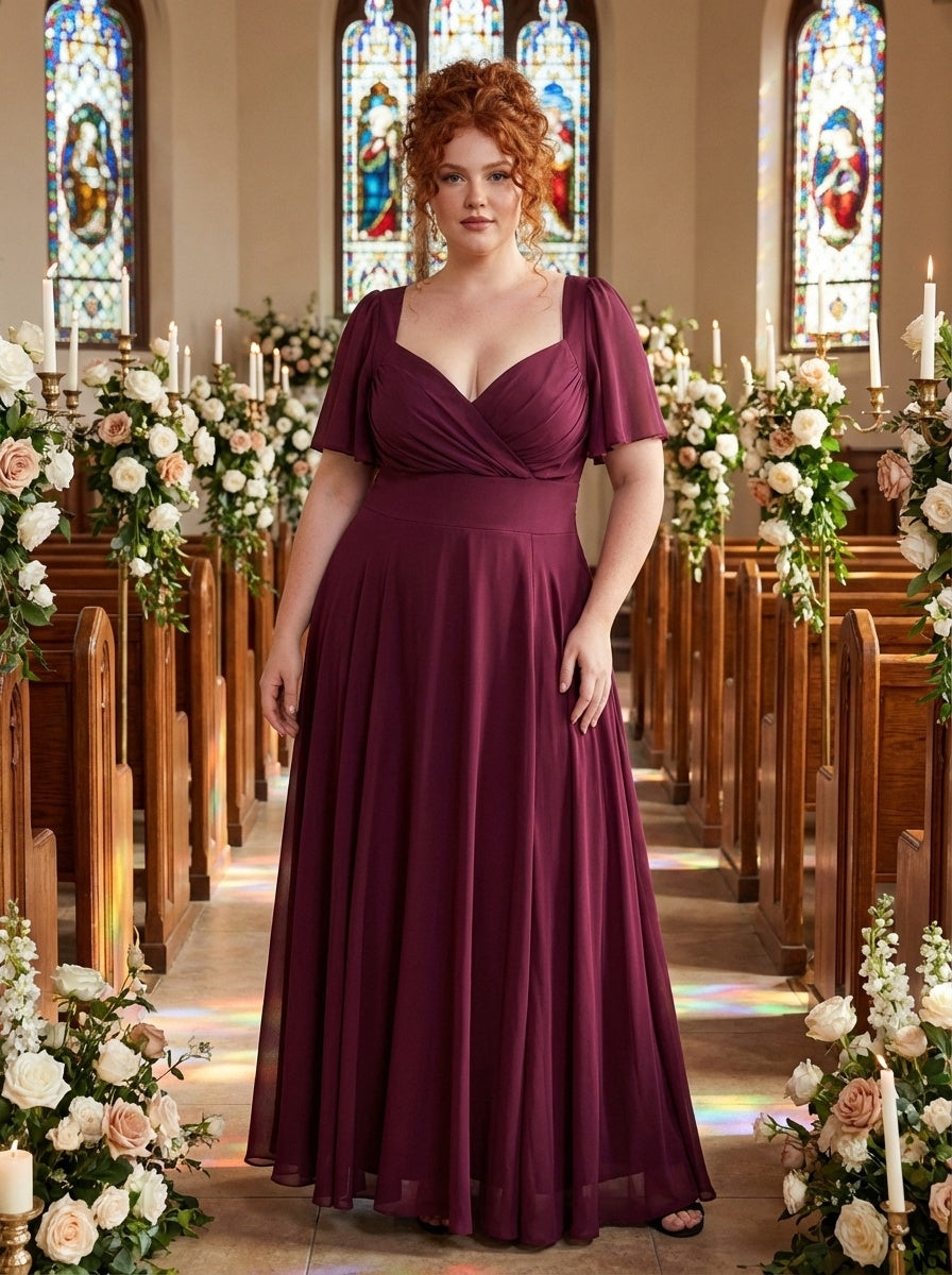 Kemi Wine Bolero Wrap Bodice Mesh Maxi Gown – Scarlett & Jo
