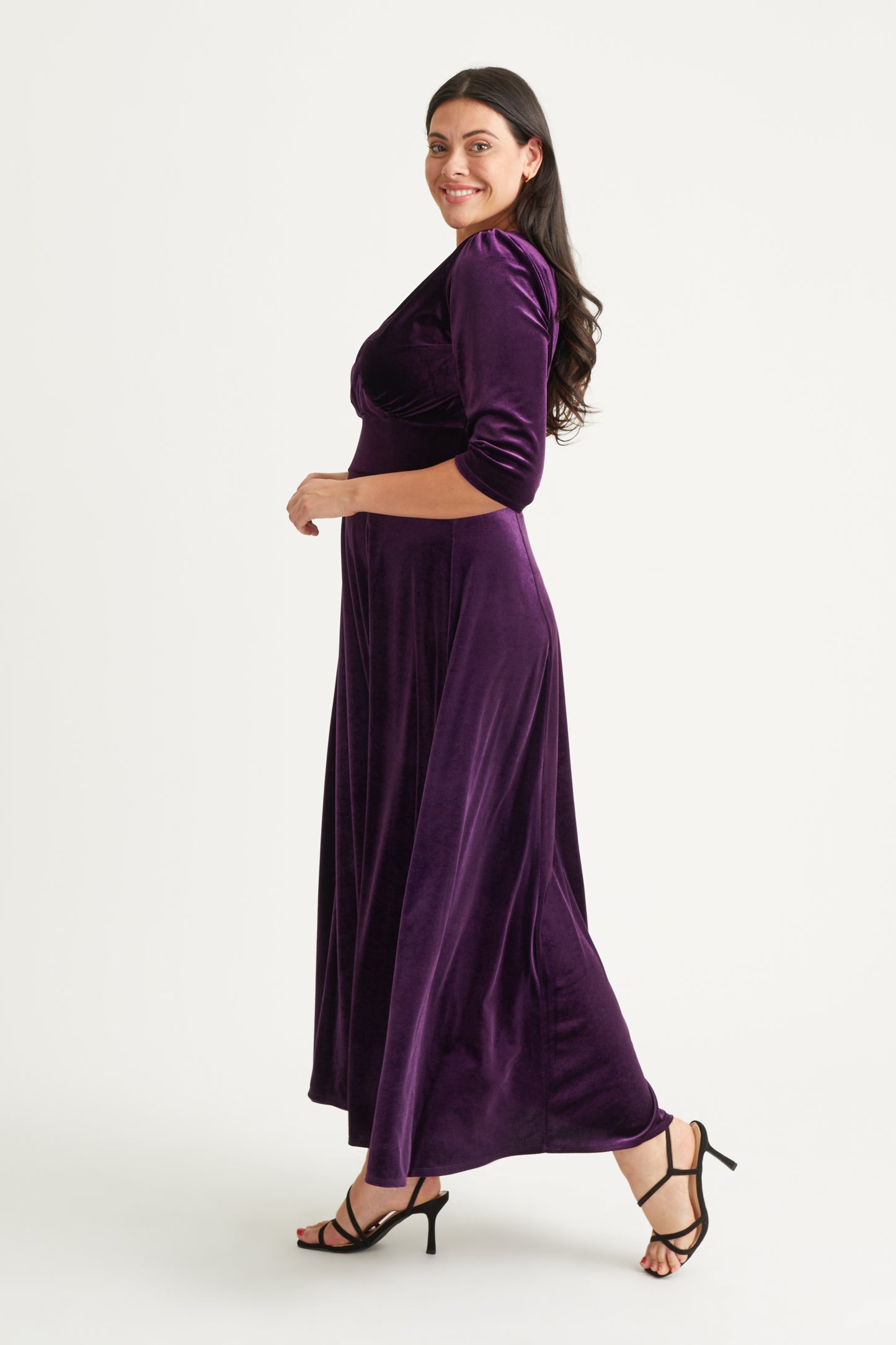 Verity Velvet Purple Maxi Gown