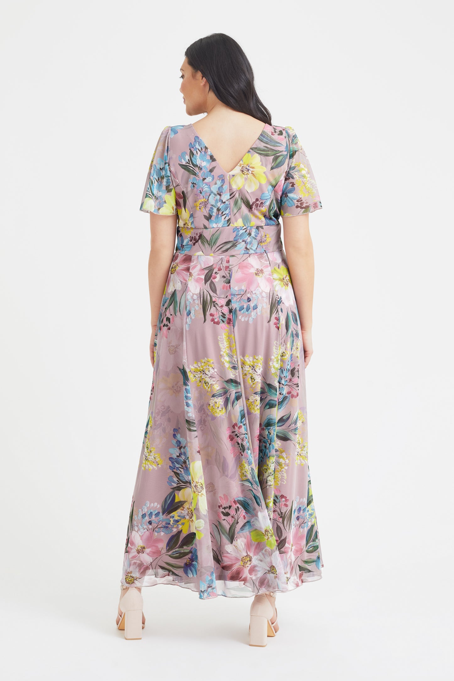 Isabelle Rose Multi Float Sleeve Maxi Dress