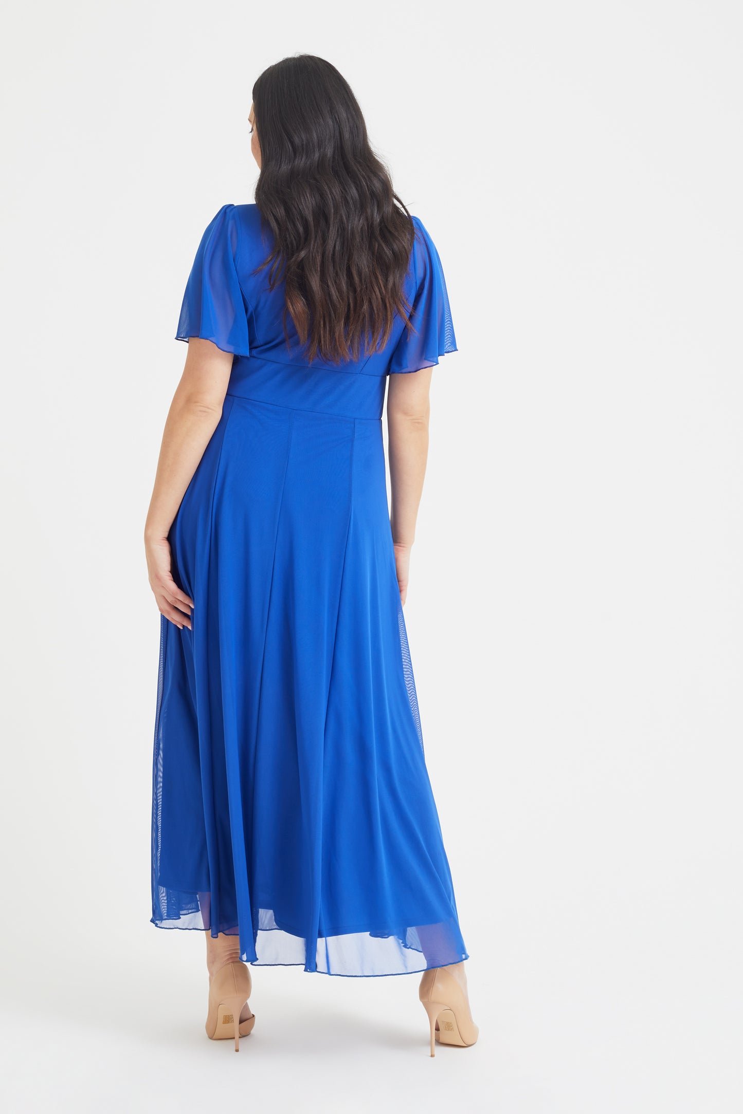 Isabelle Blue Float Sleeve Maxi Dress