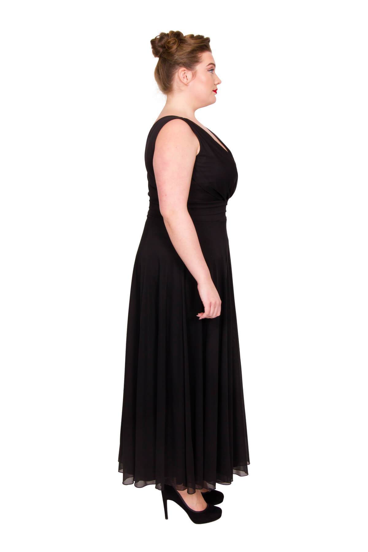 Scarlett & Jo Dresses Black / 10 Nancy Marilyn Chiffon Maxi Dress