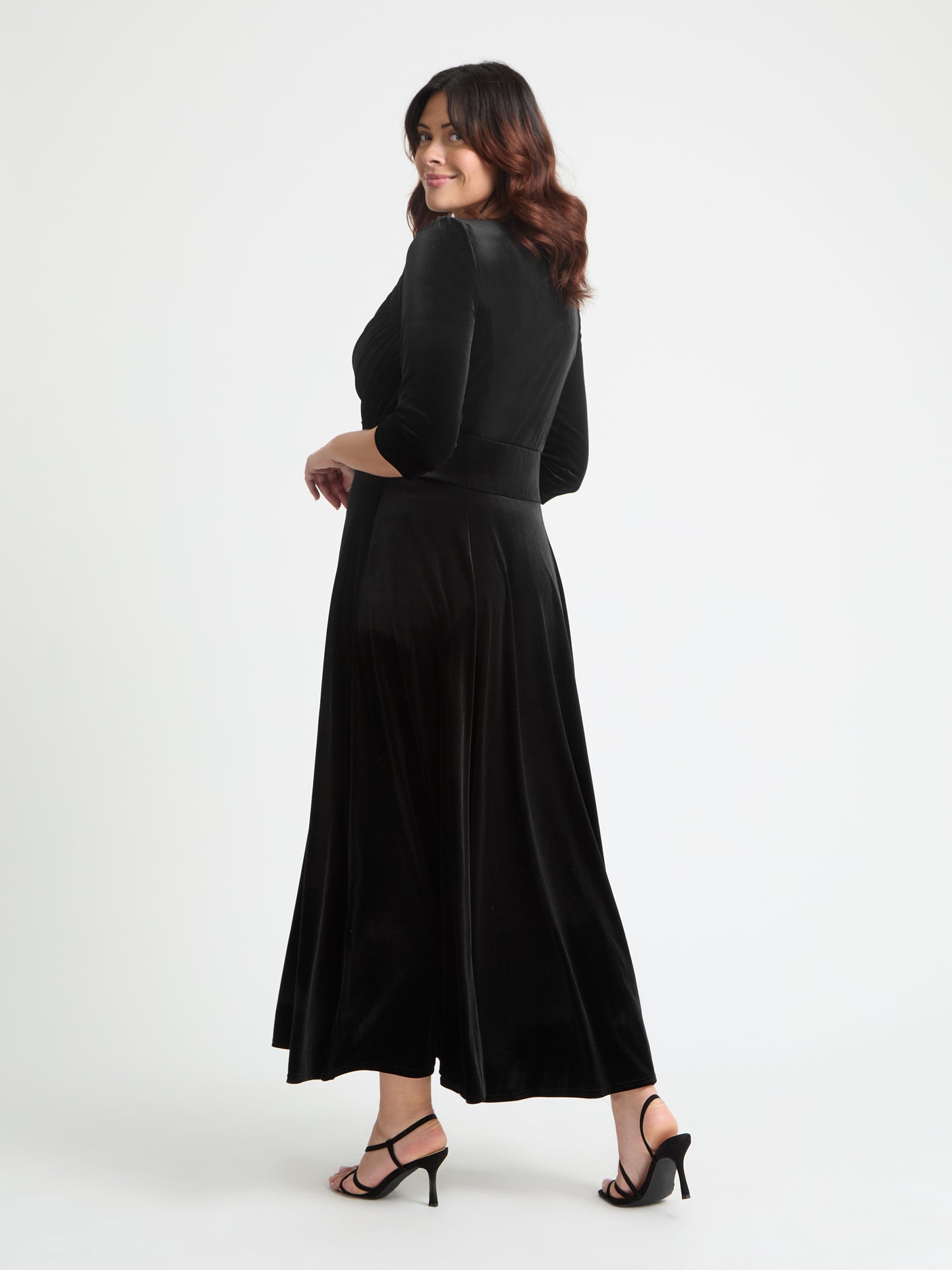 Elizabeth Black Velvet Maxi Gown