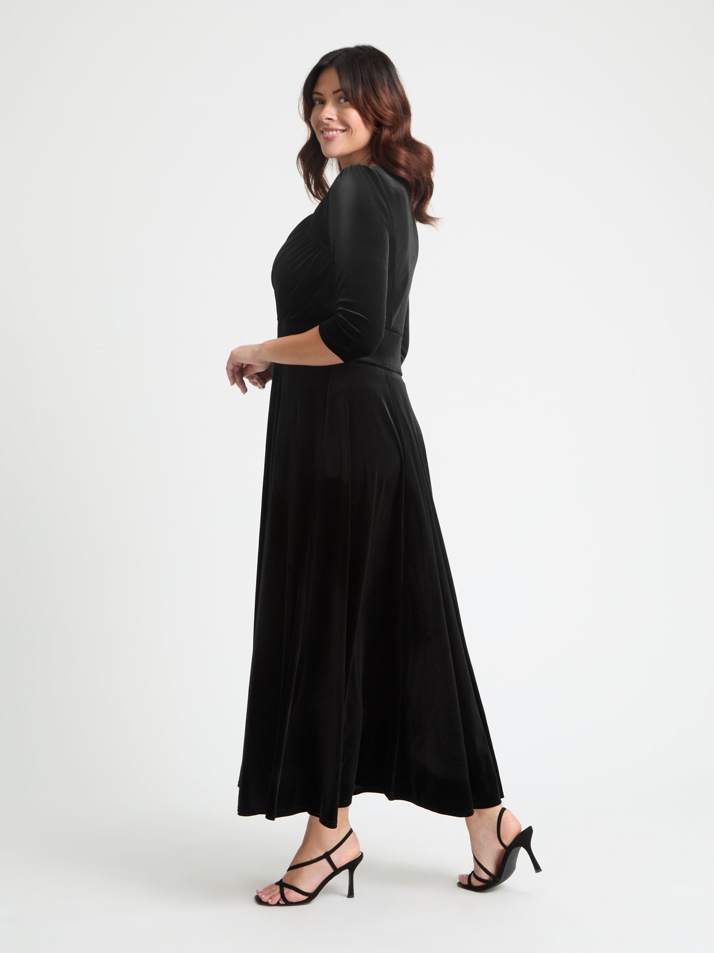 black velvet maxi dress Elizabeth Black Velvet Maxi Gown – Scarlett & Jo