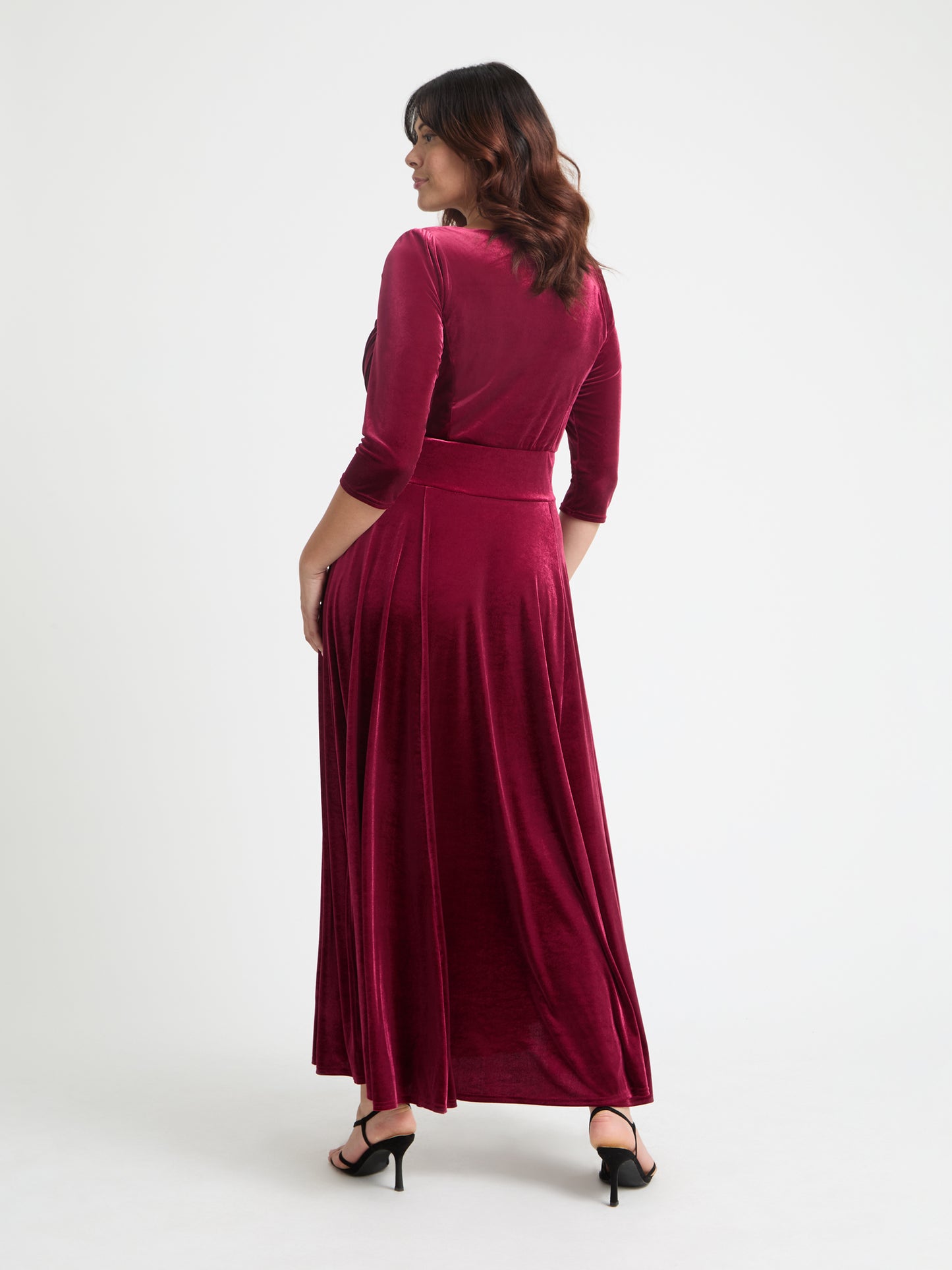 Elizabeth Wine Velvet Maxi Gown