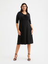 Black Cowl Neck '1940s' Dress