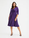 Purple Cowl Neck '1940s' Dress