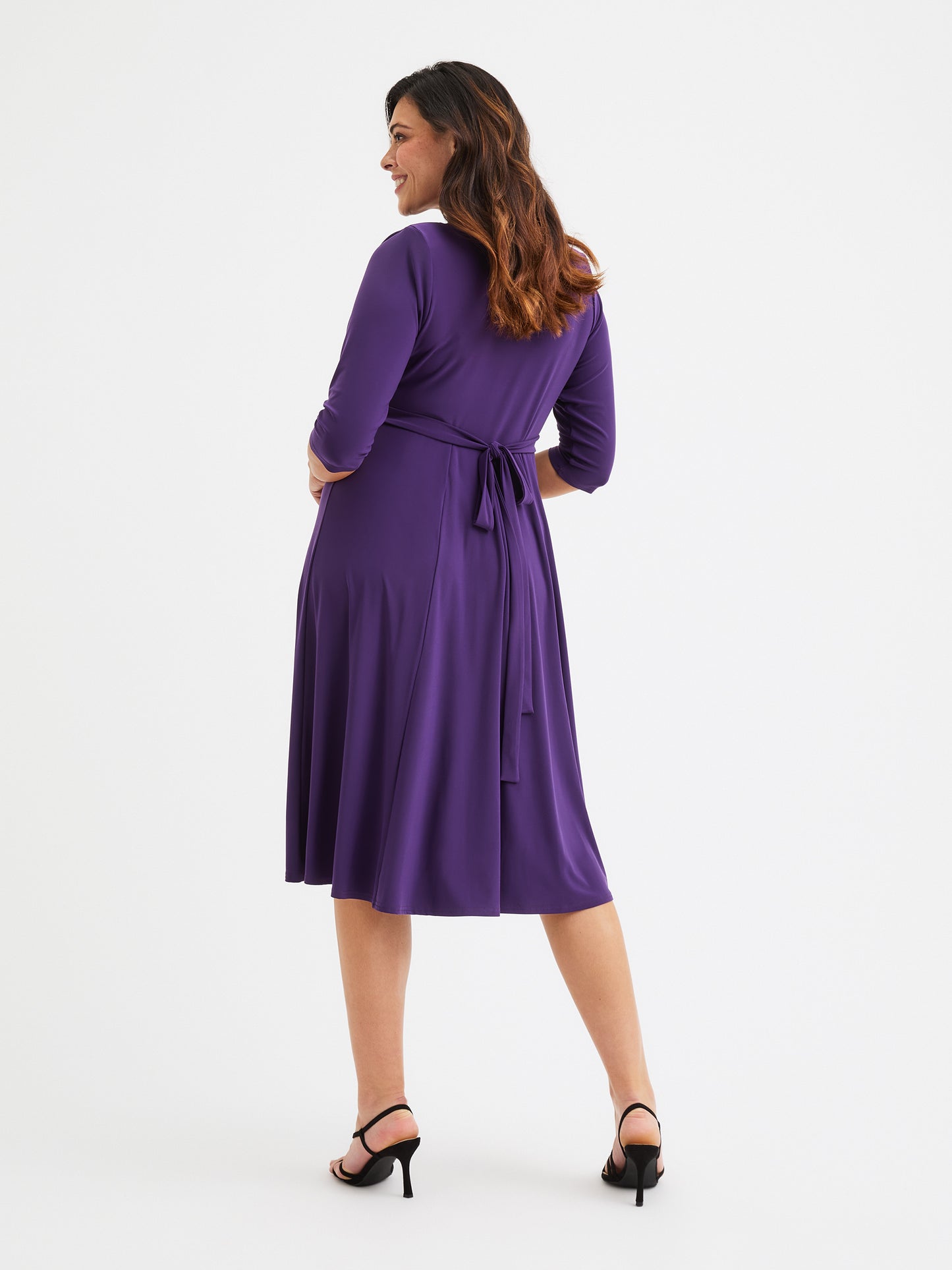 Purple Cowl Neck '1940s' Dress – Scarlett & Jo