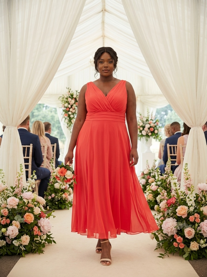 Plus Size Scarlett & Jo Nancy Marilyn Chiffon Maxi Dress
