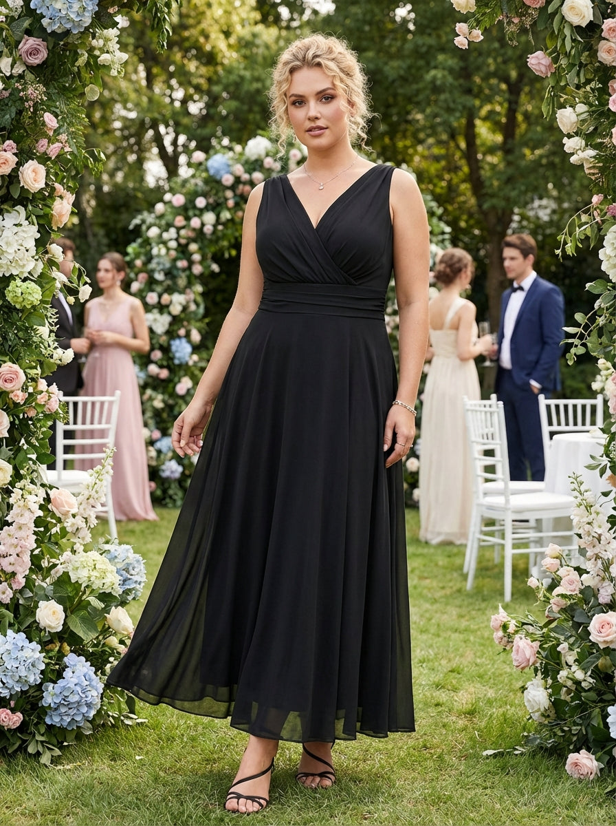 Nancy Marilyn Maxi Dress in Black Mesh