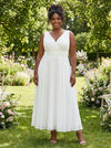 Nancy Marilyn Sleeveless Maxi Dress in Solid Ivory Mesh