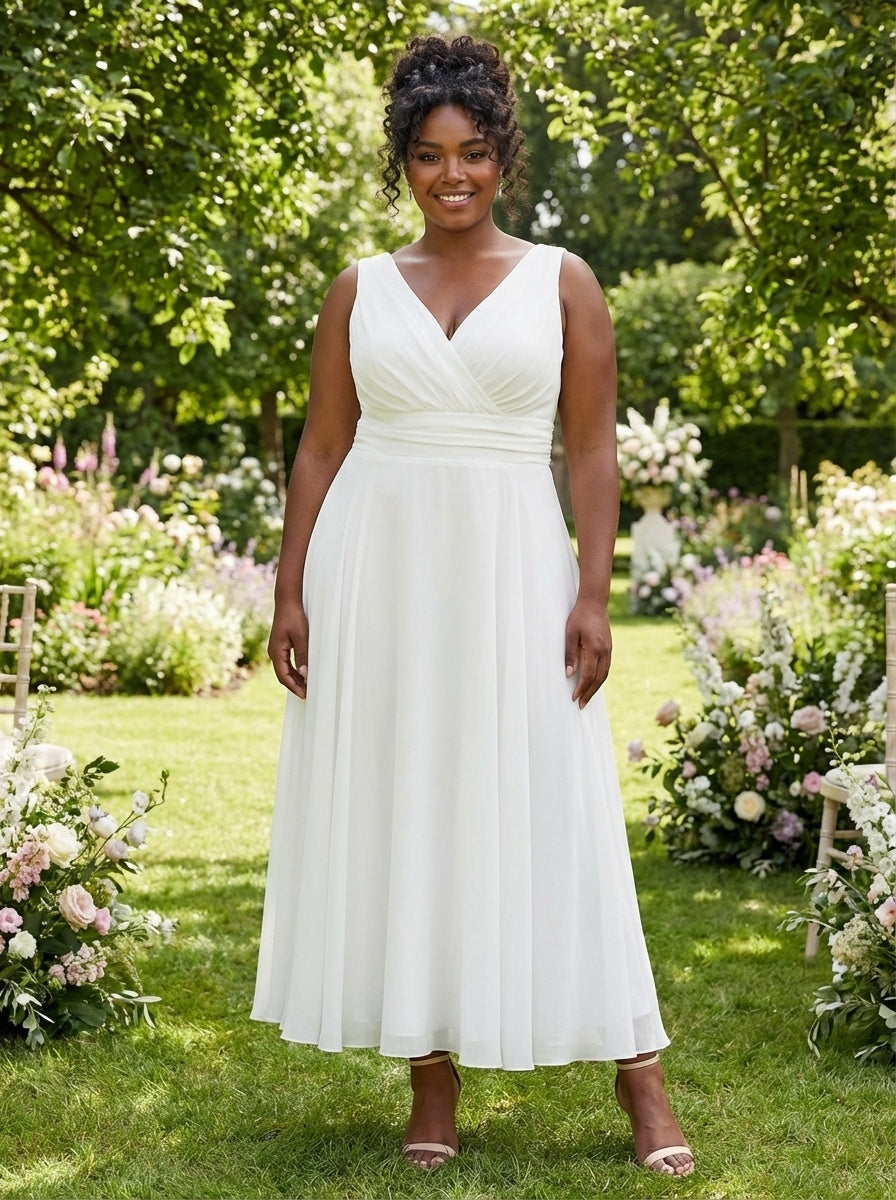 Nancy Marilyn Sleeveless Maxi Dress in Solid Ivory Mesh