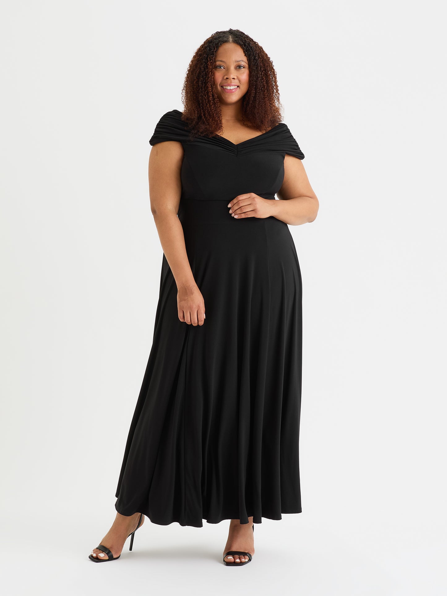 Plus Size Scarlett & Jo Off The Shoulder Wrap Maxi Dress Plus Size Scarlett & Jo Off The Shoulder Wrap Maxi Dress