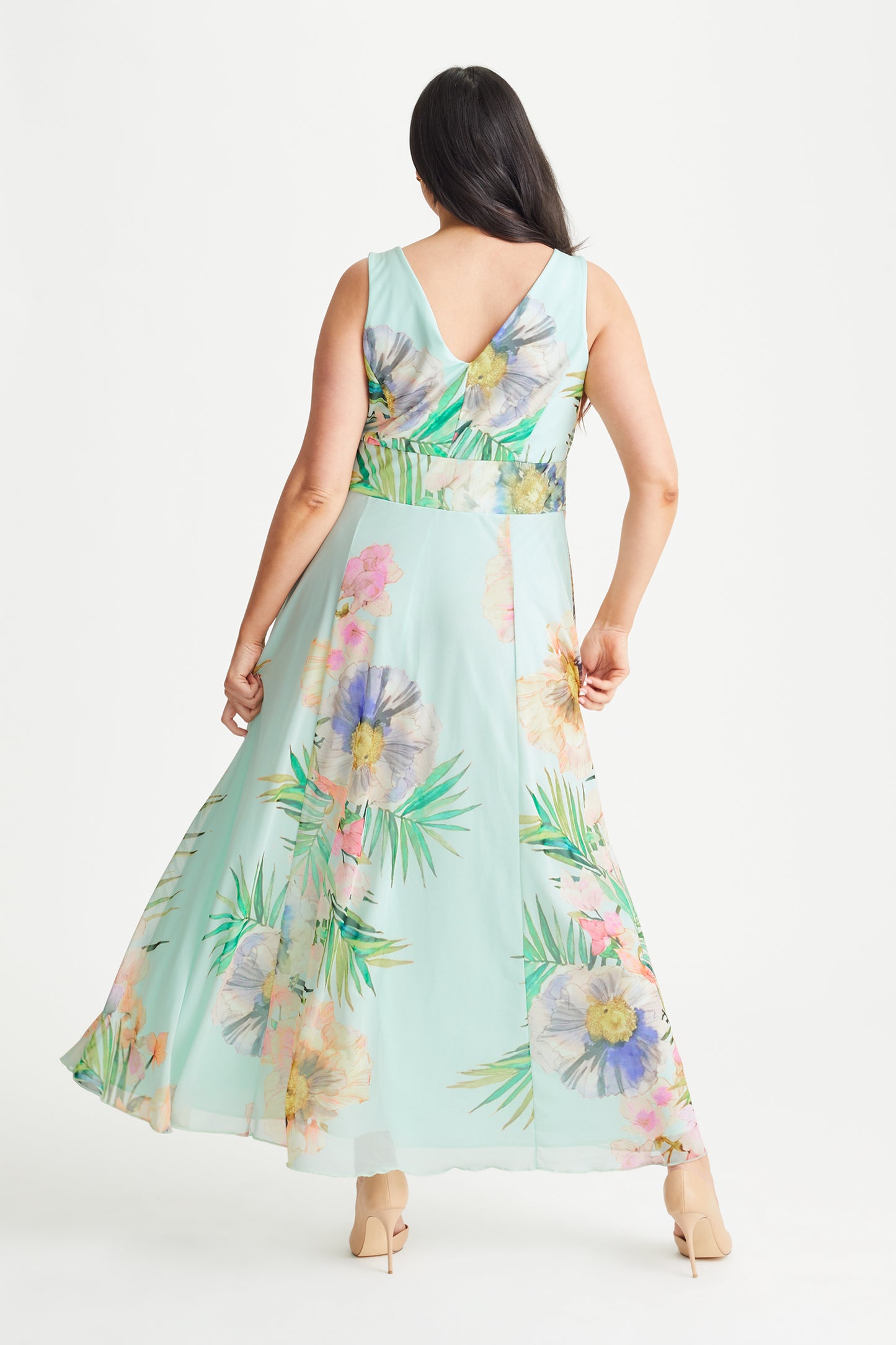 aqua printed mesh dress Aqua Green Sea Garden Mesh Midi Dress Swimsuit Cover-up