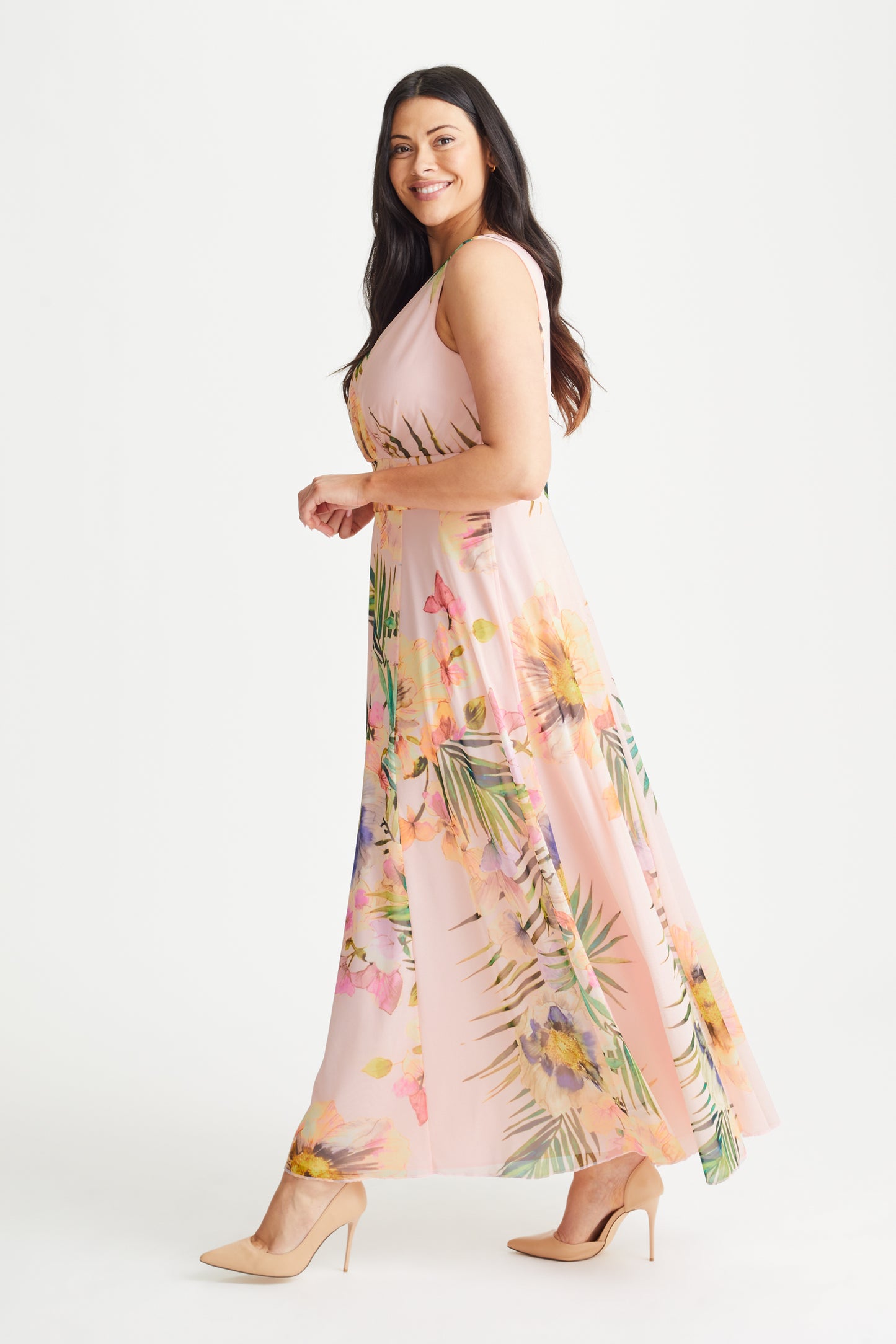 amelia mesh maxi dress Amelia Cross Front Mesh Maxi Dress - Royal