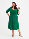 Georgina Sweetheart Neck '1940s' Green Dress
