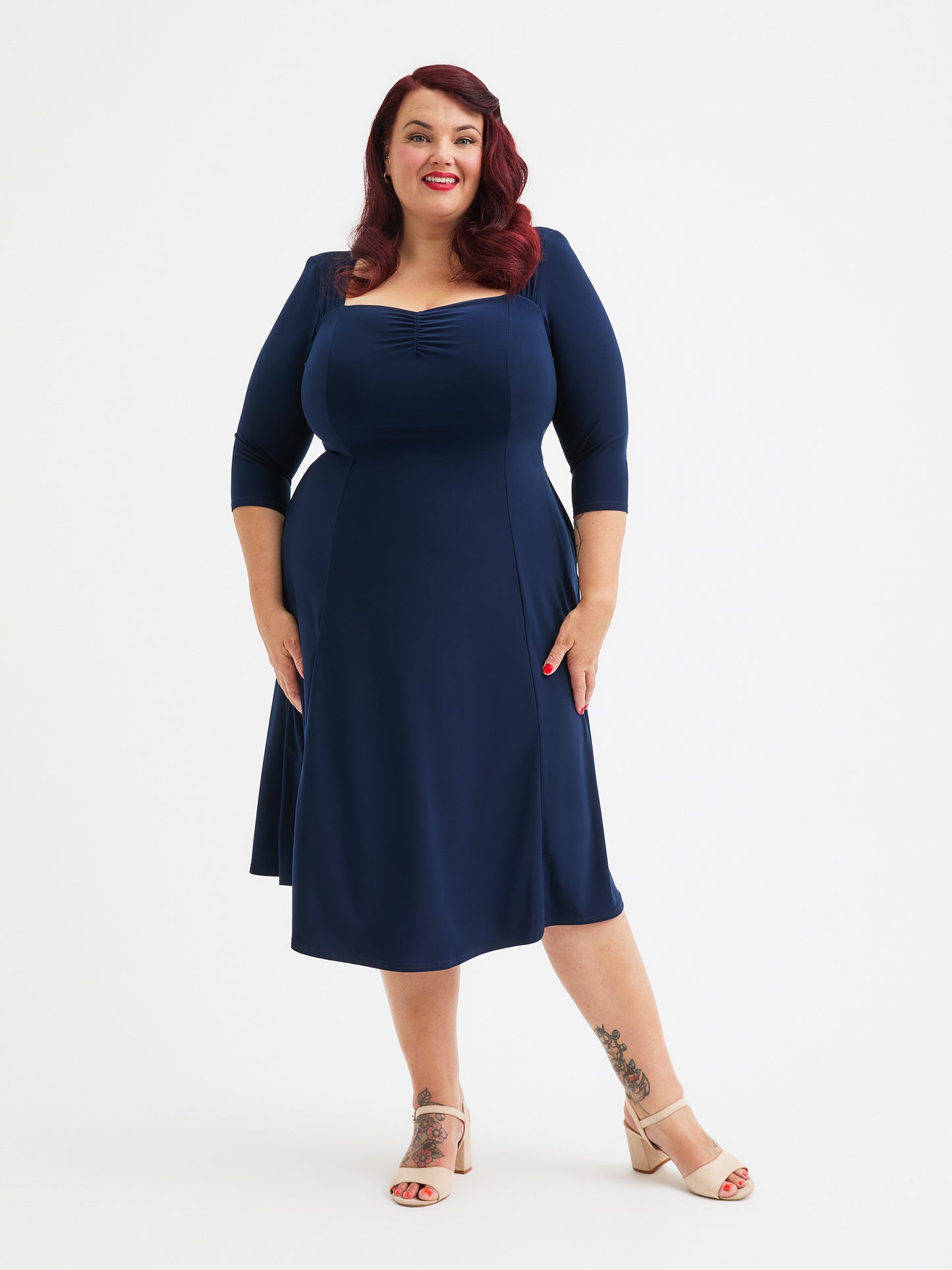 petite size dresses for older women EMERY ROSE Mature Women's Striped Single-Breasted Casual Commuter Dress Summer Size Chart 10 Best Places to Shop