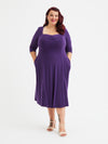 Georgina Sweetheart Neck '1940s' Purple Dress