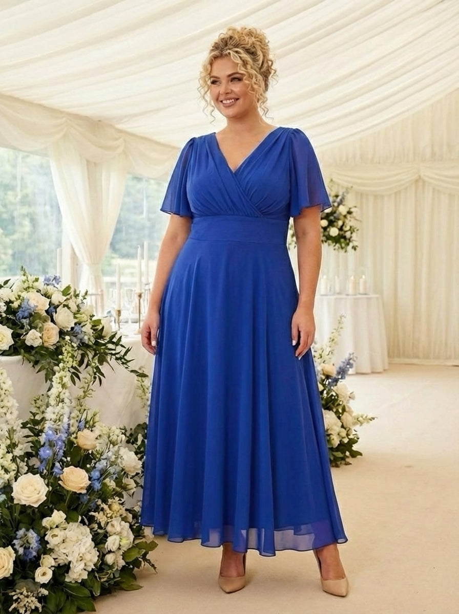 Isabelle Royal Blue Float Sleeve Maxi Dress – Scarlett & Jo