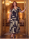 Isabelle Black Ivory Float Sleeve Maxi Dress