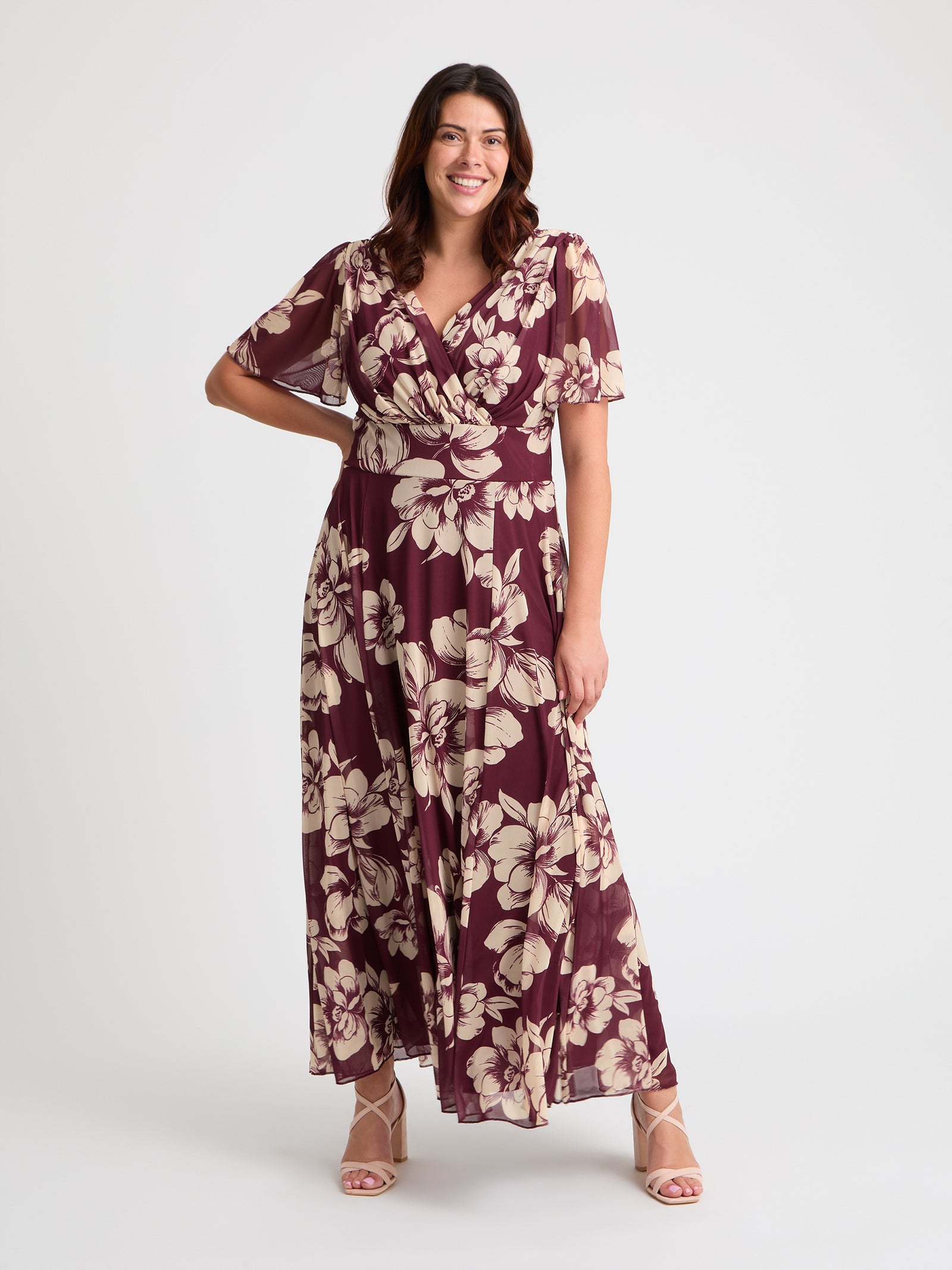 burgundy and cream dress Isabelle Float Sleeve Maxi – Scarlett & Jo size:small great_gatsby velvet band detail and Black Lace Wedding Dress: