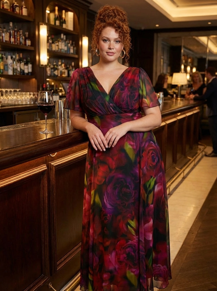 Isabelle Rose Yellow Float Sleeve Maxi Dress