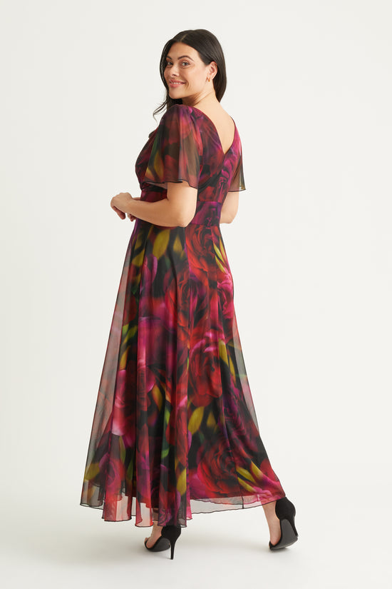 Isabelle Rose Yellow Float Sleeve Maxi Dress