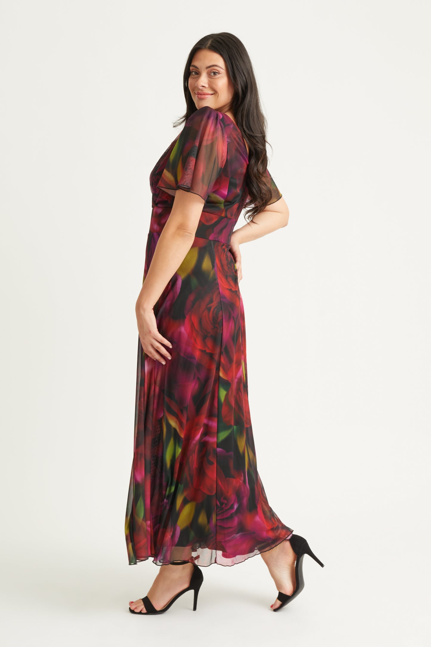 Isabelle Rose Yellow Float Sleeve Maxi Dress