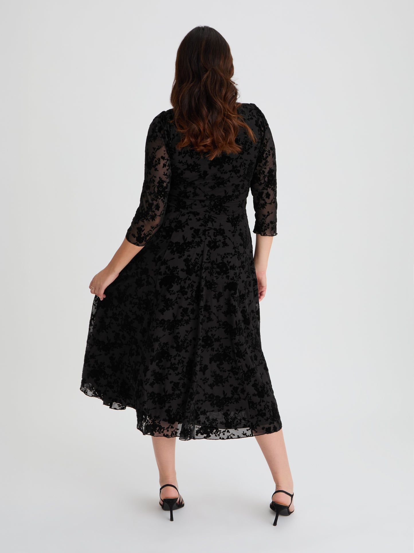 Katherine Vintage Black Long Midi Dress