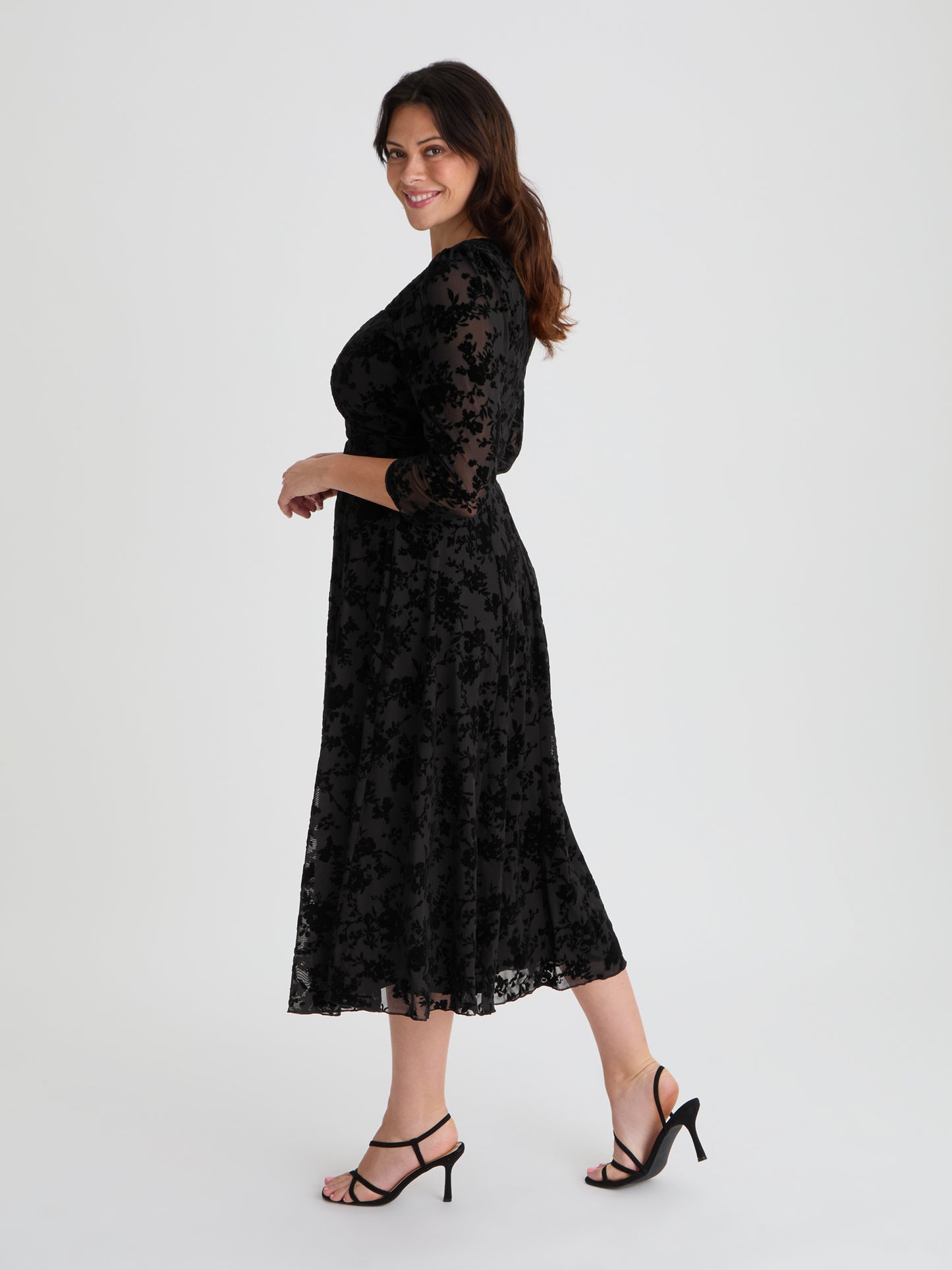 Katherine Vintage Black Long Midi Dress