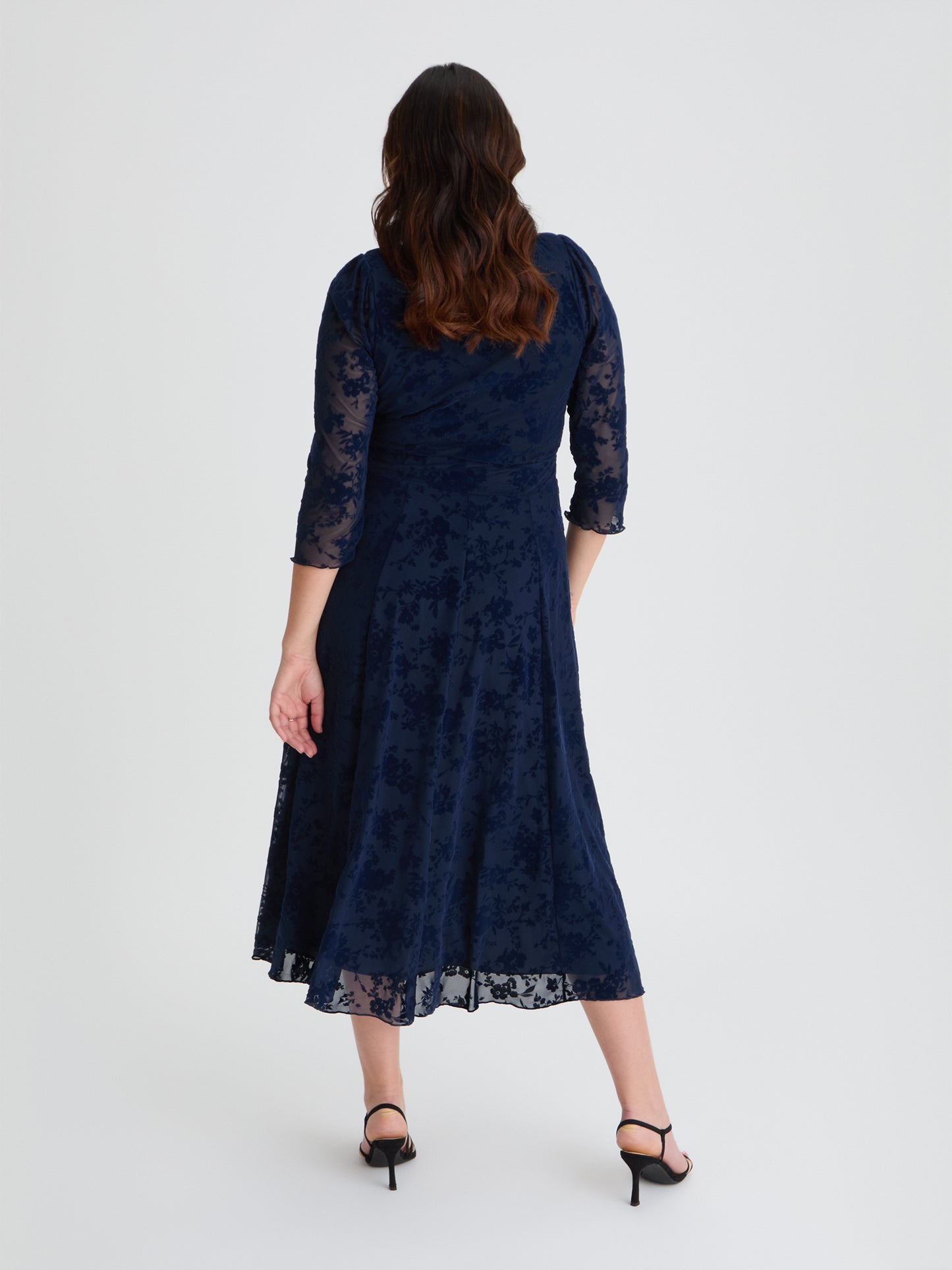 Katherine Vintage Midnight Long Midi Dress