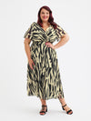 Petite Victoria Black Ivory Angel Sleeve Mesh Long Midi Dress