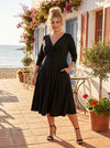 Claudia Black Peach Touch Jersey Knot Front Dress