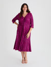 Claudia Mulberry Paisley Peach Touch Jersey Knot Front Dress
