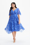 Julie Cobalt Sky Hanky Hem Dress