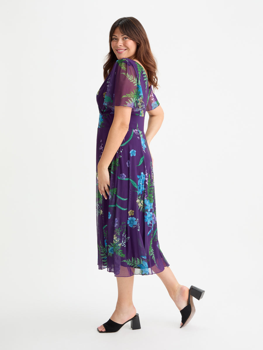 Blue Angel Sleeve Dress w/ Red Trim main image 1