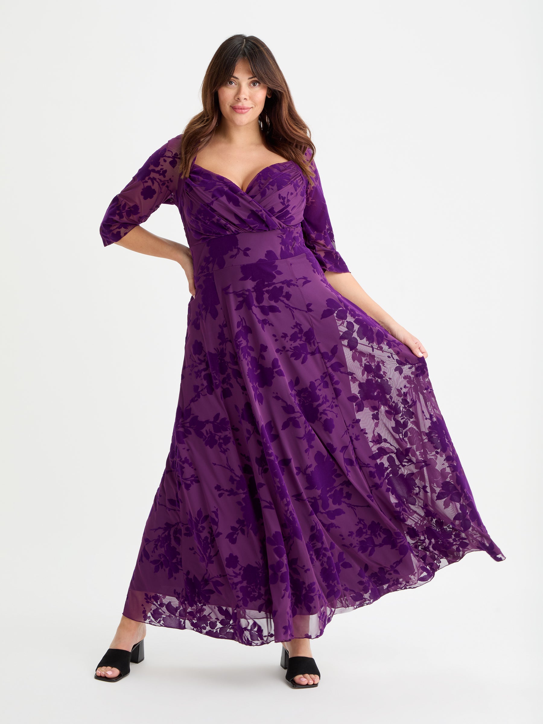 Gemma Mesh Gown Purple