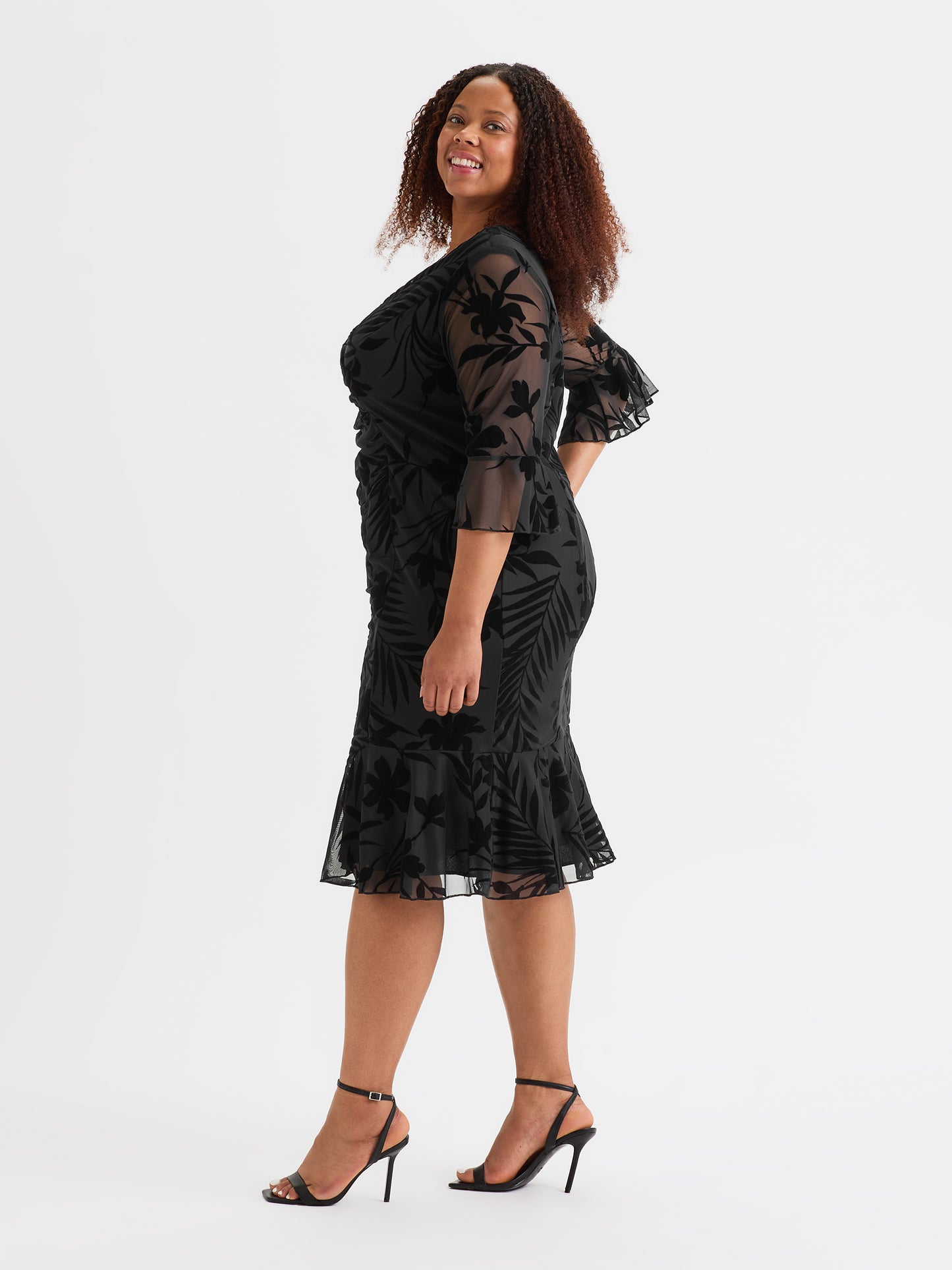 Black Velvet Flock Flapper Dress Scarlett & Jo Black Velvet Flock Flapper Dress Scarlett & Jo