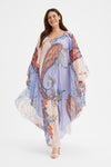 Peach Multi Maxi Kaftan Dress