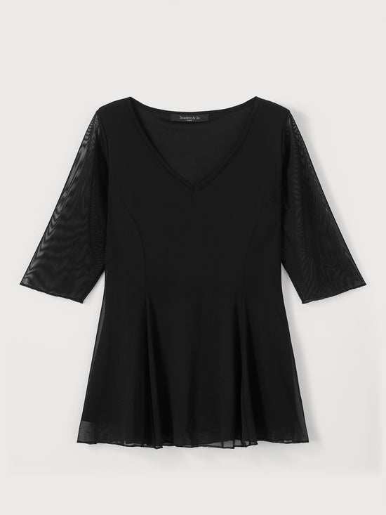 Black V Neck Tunic