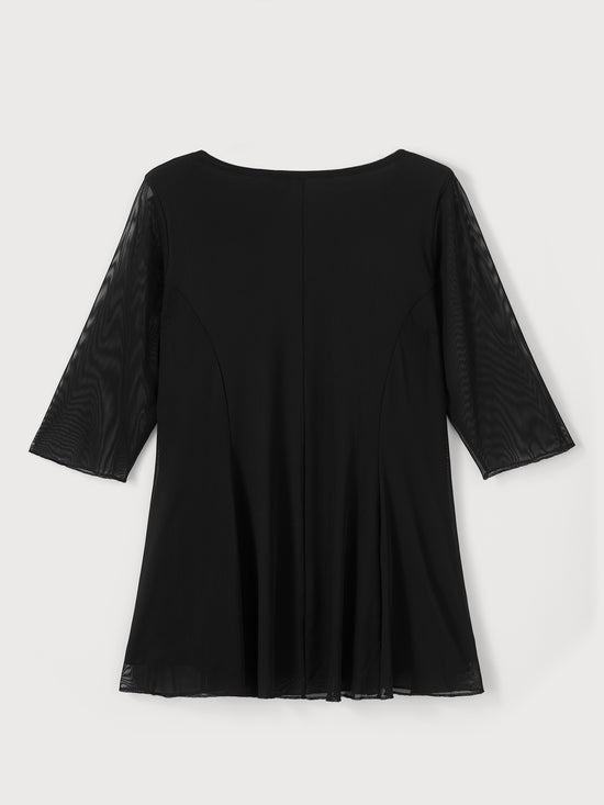 Black V Neck Tunic