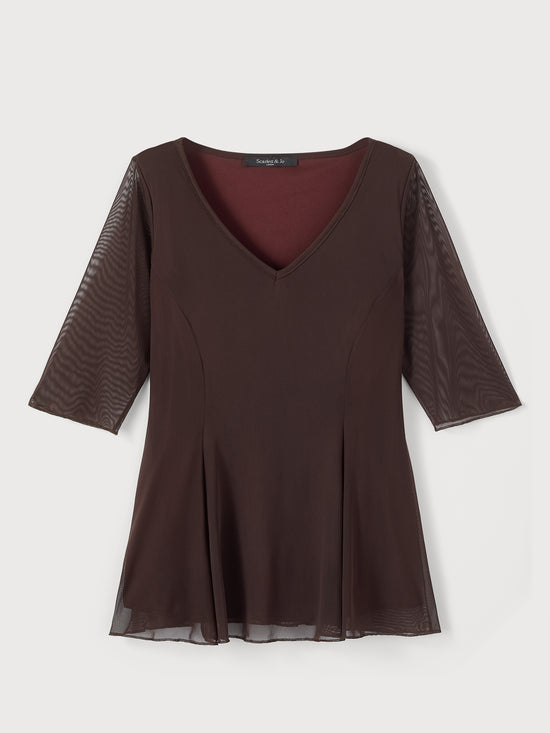 Chocolate V Neck Tunic