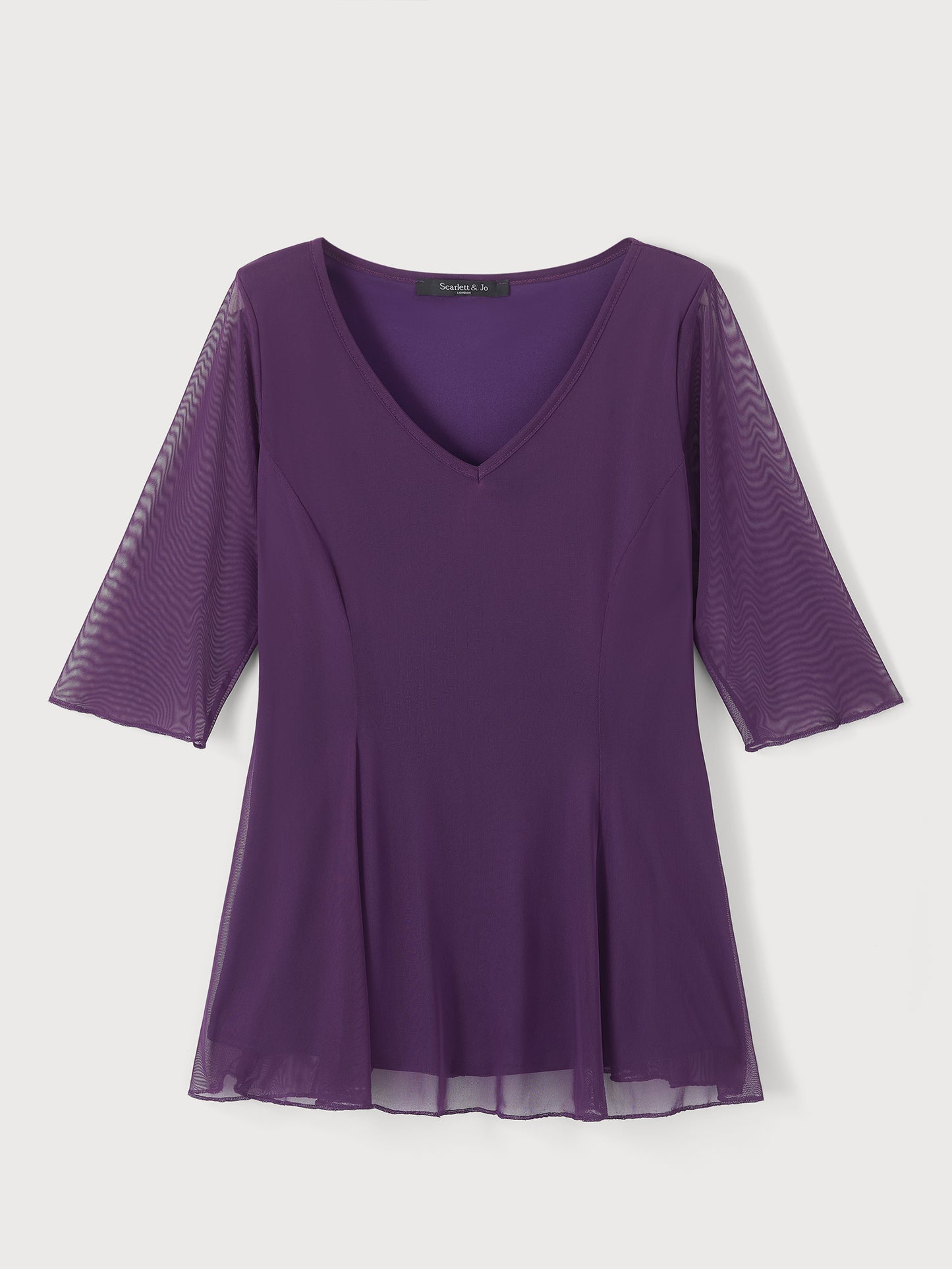 Purple V Neck Tunic