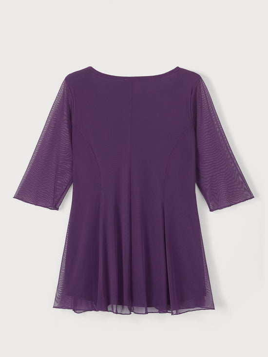 Purple V Neck Tunic