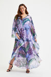 Purple Palms Maxi Kaftan Dress