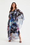 Blue Sunflower Maxi Kaftan Dress