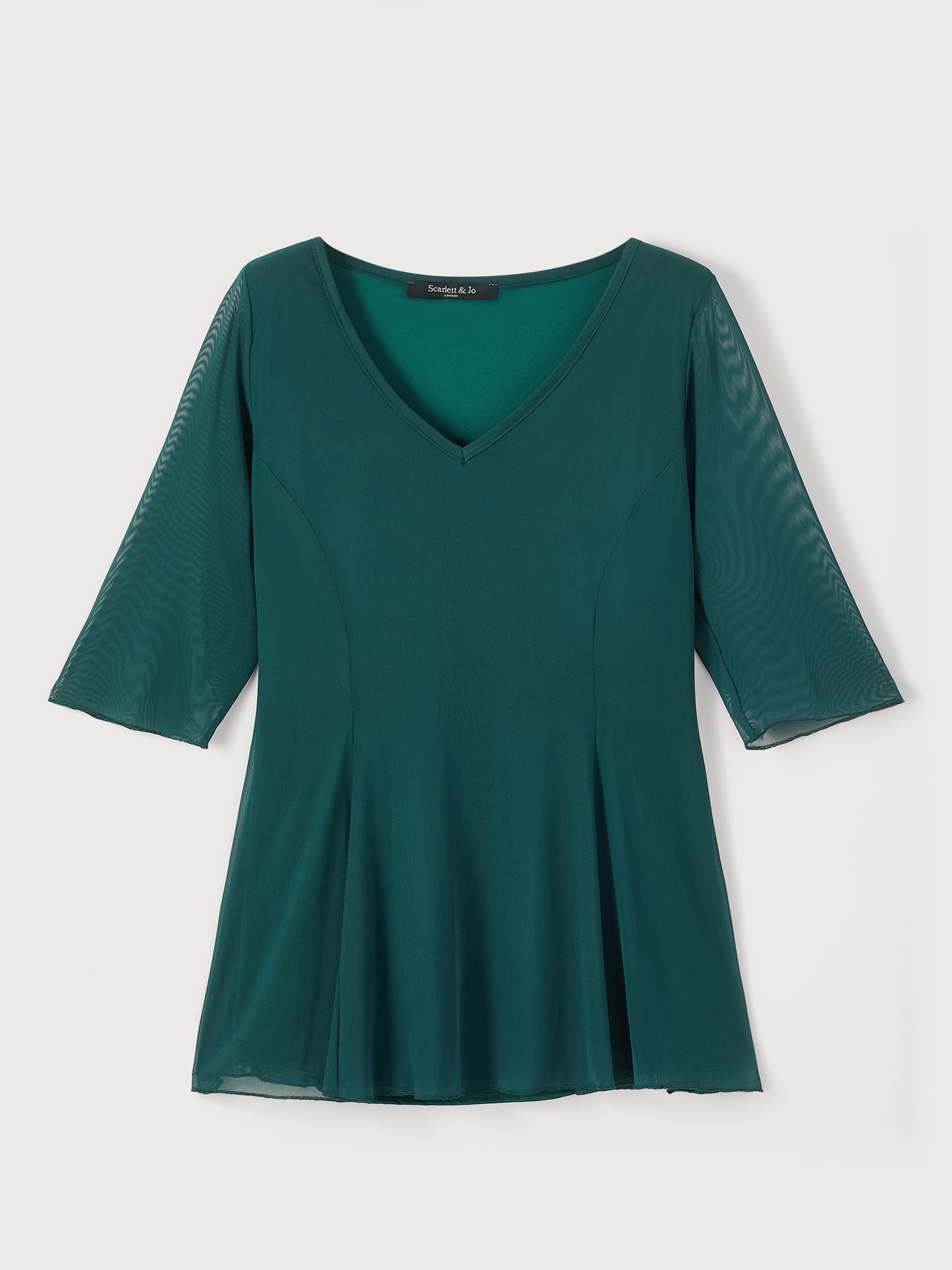 Dark Green V Neck Tunic
